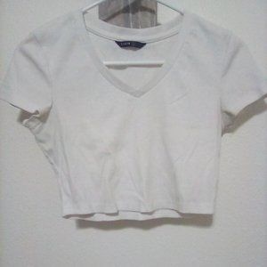 White crop top